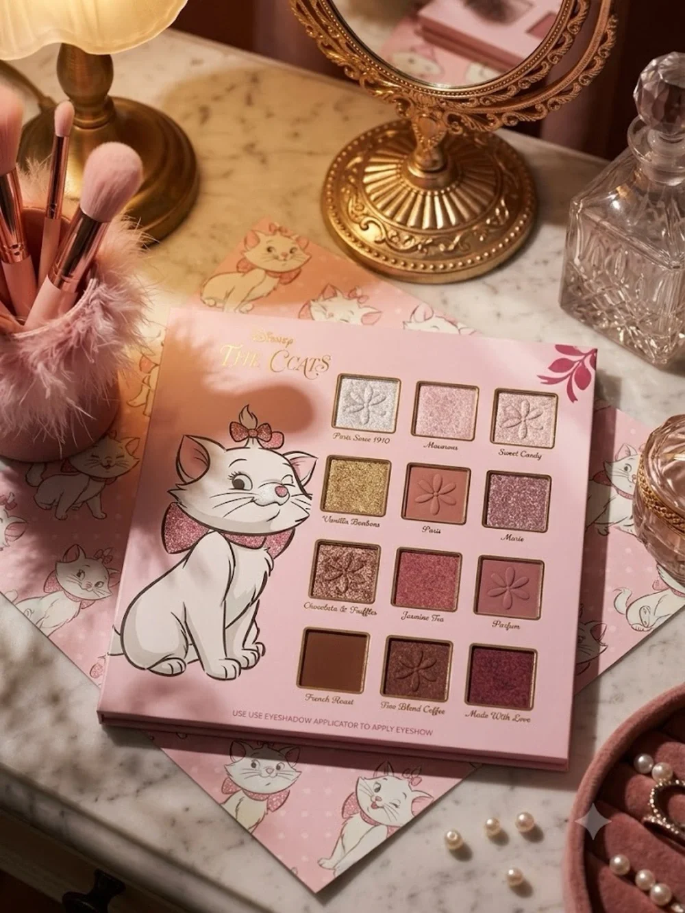Disney Pink & Gold Parisian Aristocats Eyeshadow Palette